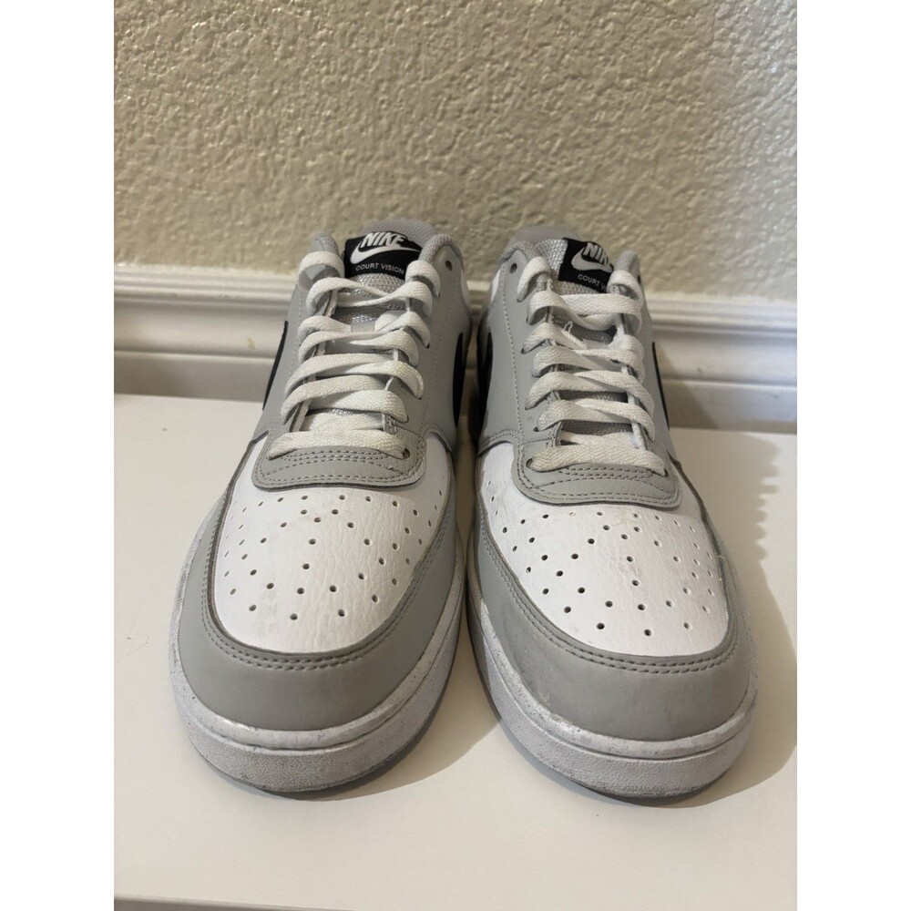Nike Court Vision Low Grey Fog White Black Men’s Size 10 Excellent Condition